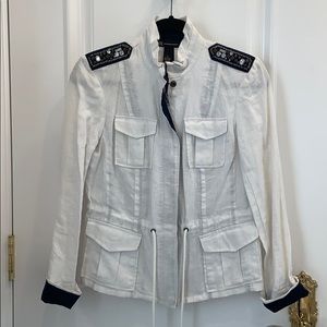 INC White Utility Jacket